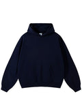 Navy Basic Boxy Hoodie