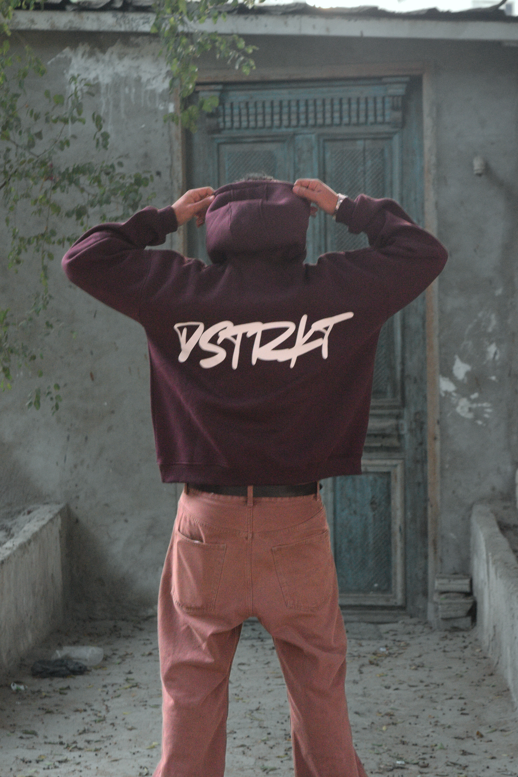 DSTRKT burgundy hoodie