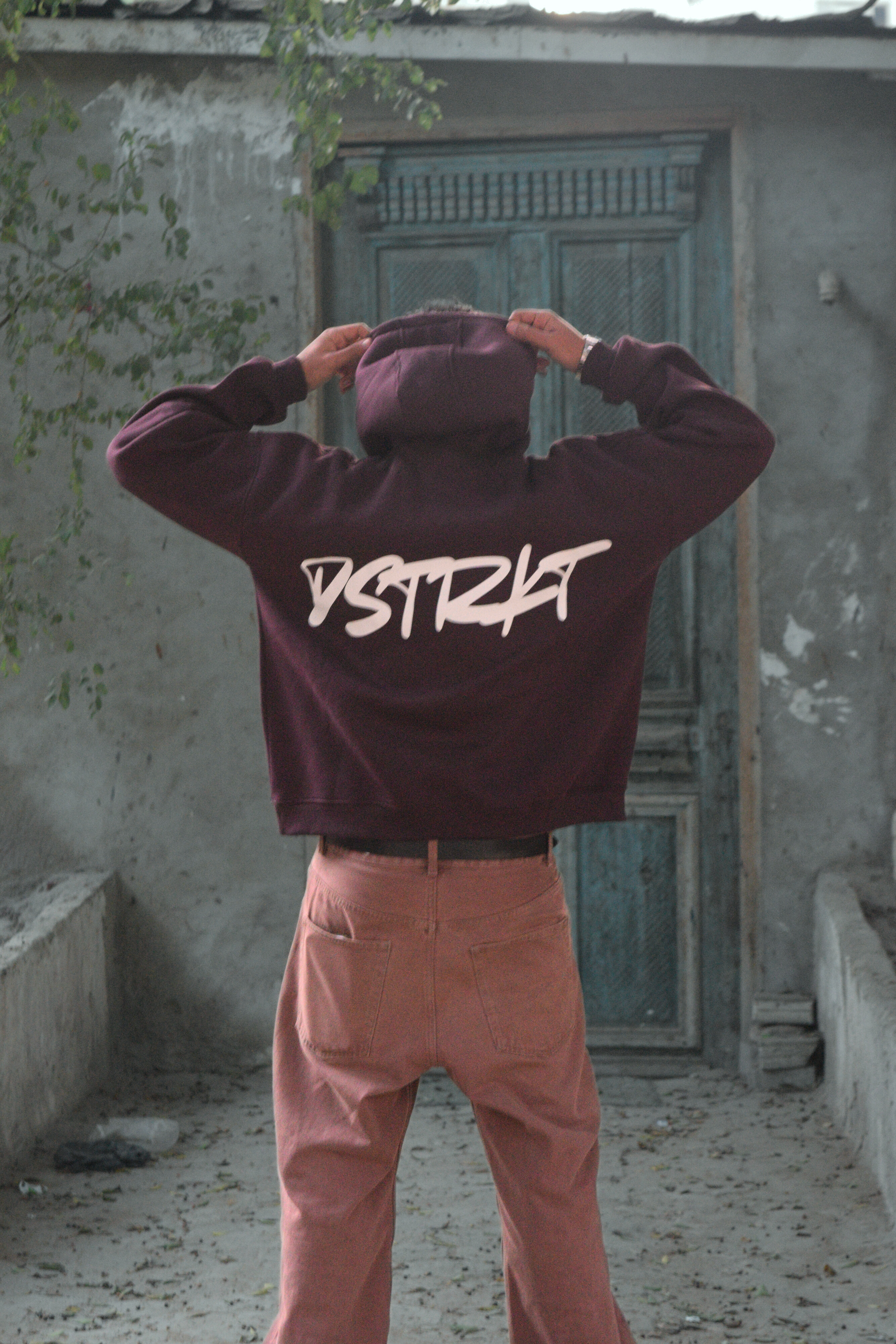 DSTRKT burgundy hoodie