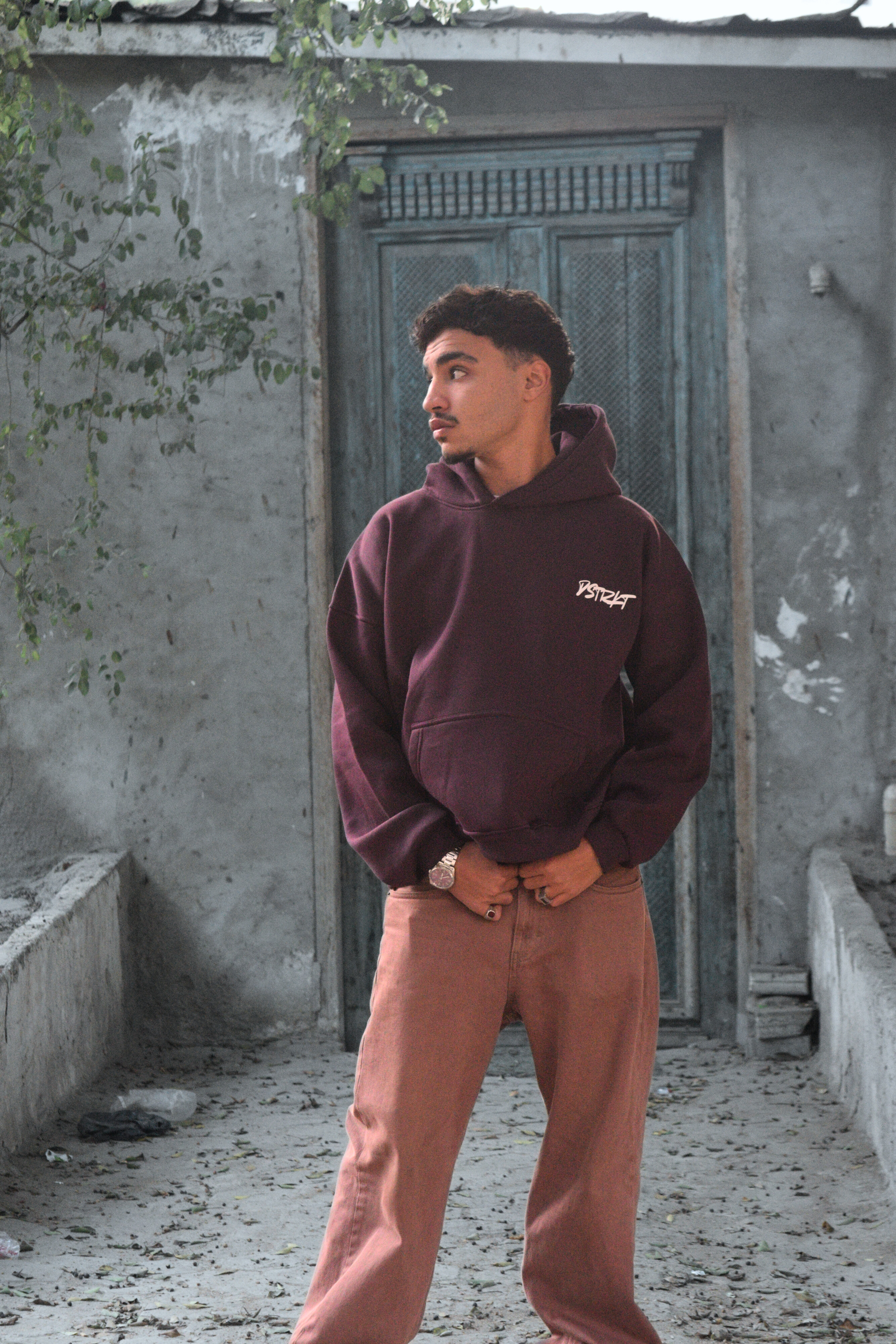 DSTRKT burgundy hoodie